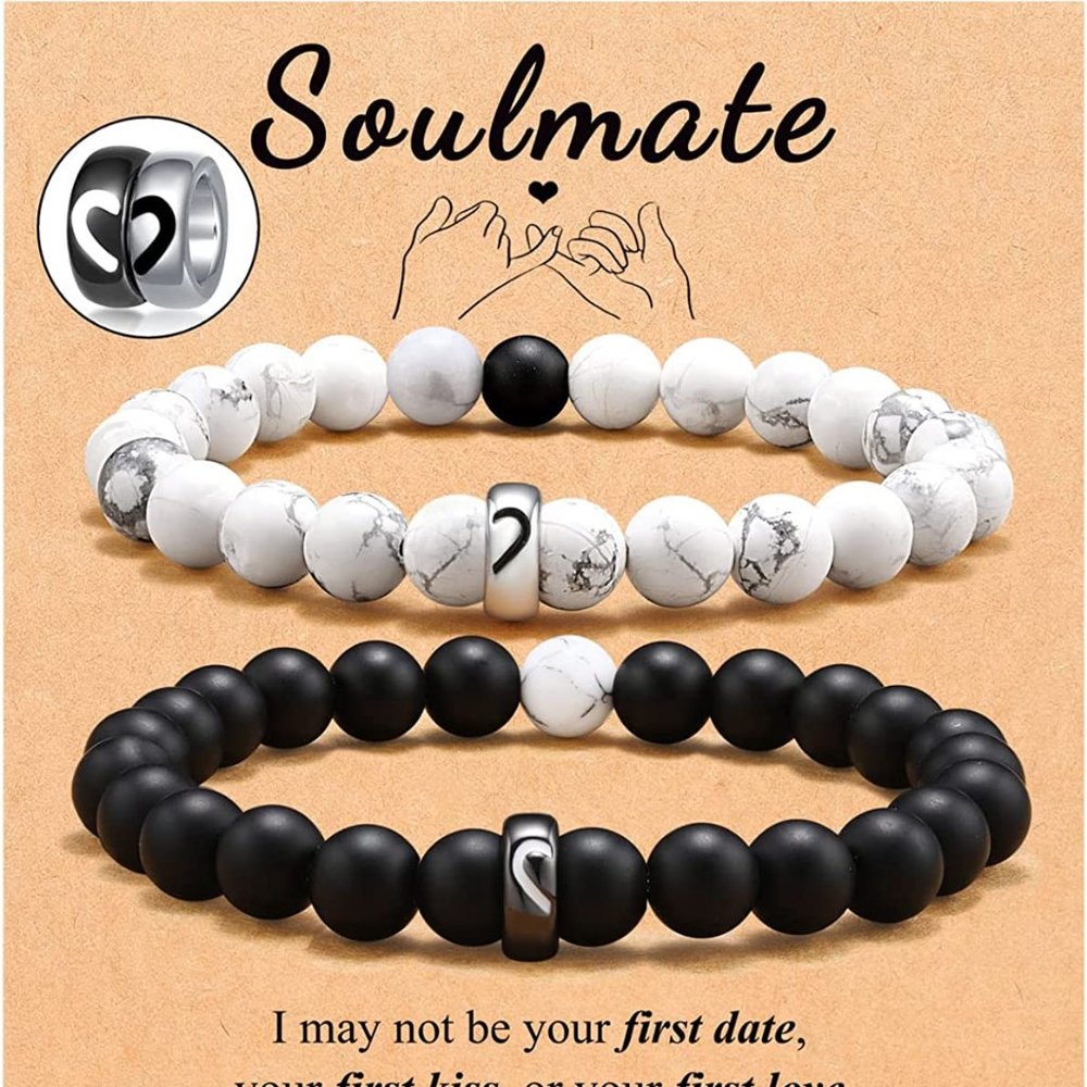 Couple Ring Bracelets Gifts for Boyfriend Husband Fiance Soulmate Girlfriend